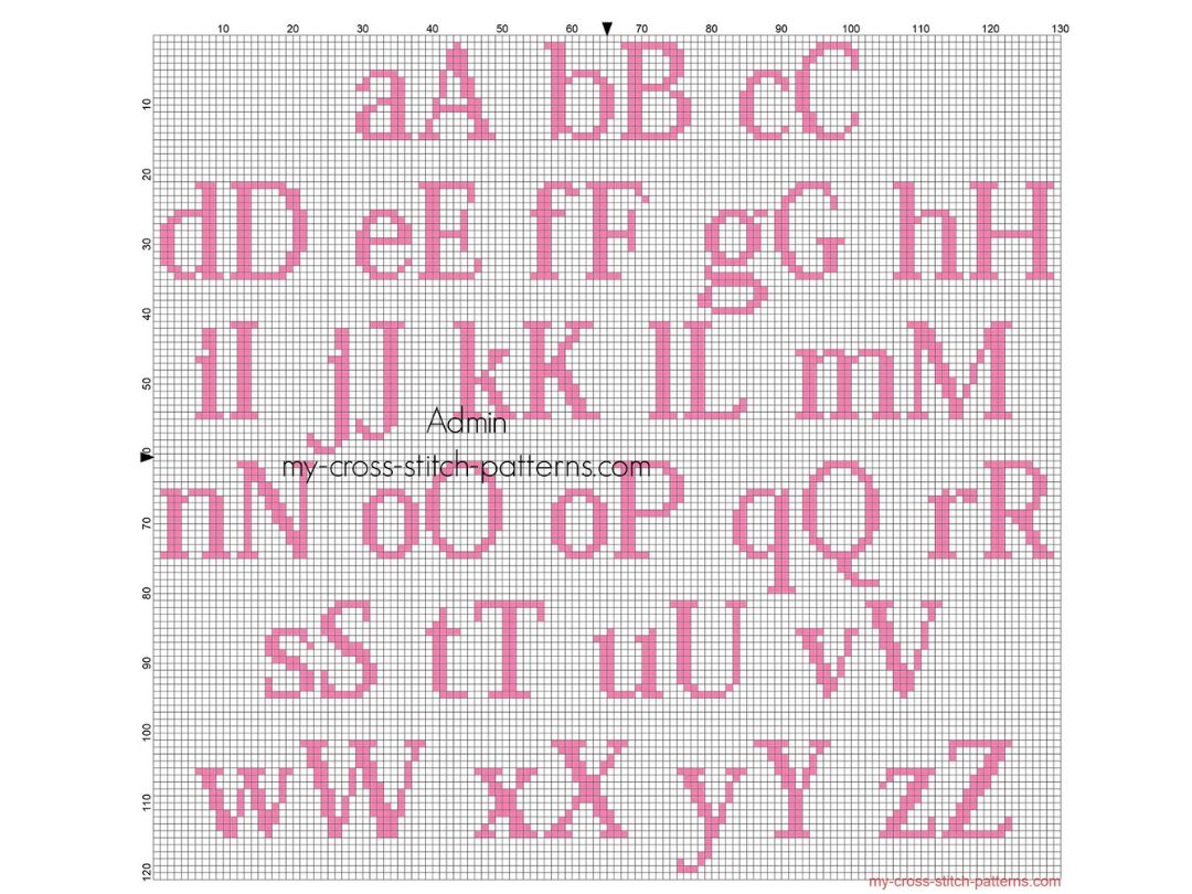alfabeto a punto croce tradizionale